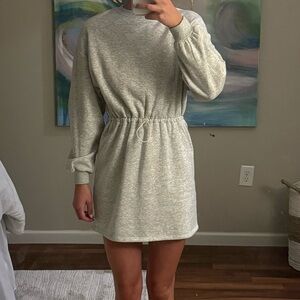 HM Gray drawstring sweatshirt dress, size XS!